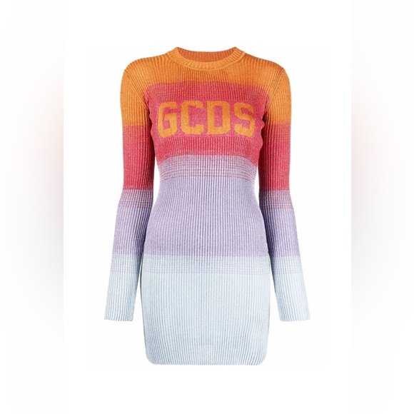 GCDS Ribbed Knit Bodycon Dress - Picture 5 of 9